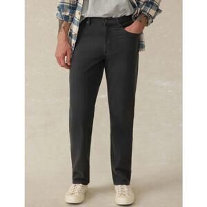 Faherty Men's Stretch Terry 5-Pocket Pant Onyx Black, 34x28